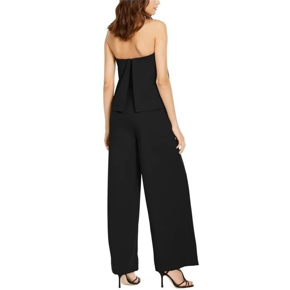 RACHEL ROY Women's Isla Fold-Over Strapless Wide Leg Jumpsuit - Picture 2 of 9